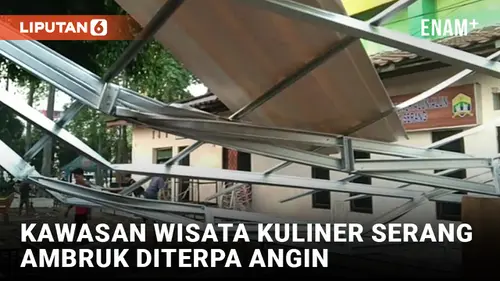 VIDEO: Baru Diresmikan Bulan Maret, Wisata Kuliner Kota Serang Ambruk