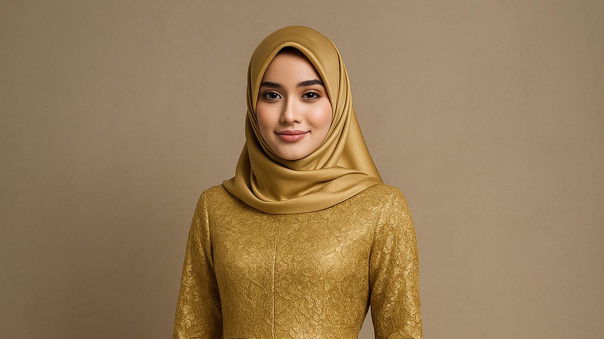 7 Gamis Syari Brokat Kombinasi Satin Mewah 2025, Bikin Penampilan Berkelas
