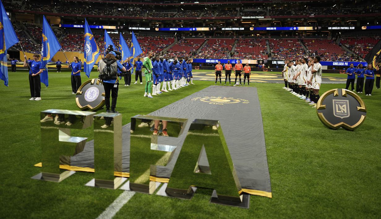 Suasana sepi pertandingan Grup D Piala Dunia Antarklub 2025 antara Chelsea melawan LAFC di Mercedes Benz Stadium, Atlanta, Amerka Serikat, Selasa (17/06/2025). (AP Photo/Mike Stewart)