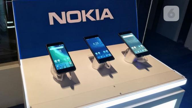 Deretan smartphone Nokia. Liputan6.com/ Andina Librianty