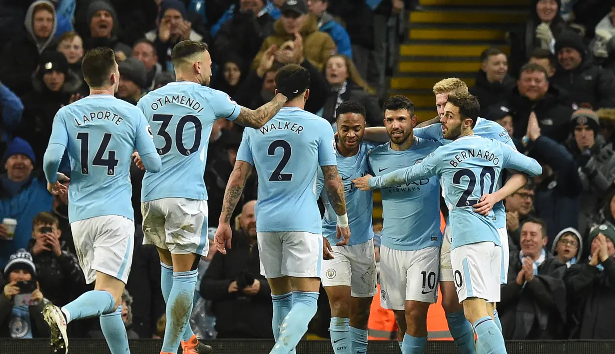 5. Manchester City - Mengeluarkan 5,2 juta poundsterling per pekan. (AFP/Oli Scarff)