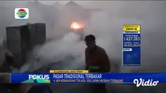 Pasar tradisional di Kecamatan Campurdarat, Tulungagung, Jawa Timur, pada Rabu (17/3) dini hari mengalami kebakaran hebat. Sehingga meluluhlantakkan 60 persen bangunan di dalamnya. Api baru berhasil dipadamkan sekitar 4 jam kemudian.