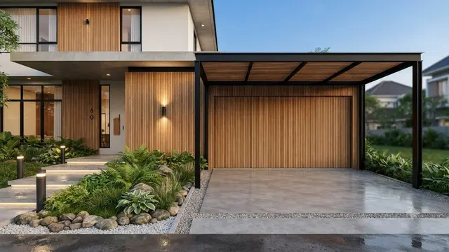 Model Carport Bergaya Japandi Modern