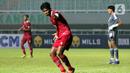 Pemain depan Timnas U-17 Indonesia, Arkhan Kaka Putra merayakan gol pertamanya ke gawang timnas Uni Emirat Arab pada laga Kualifikasi Grup C Piala Asia U-17 2023 di Stadion Pakansari, Kab. Bogor, Jawa Barat, Rabu (5/10/2022). Laga kedua tim berlangsung sengit dan berakhir untuk keunggulan Timnas U-17 Indonesia dengan skor 3-2. (Liputan6.com/Helmi Fithriansyah)