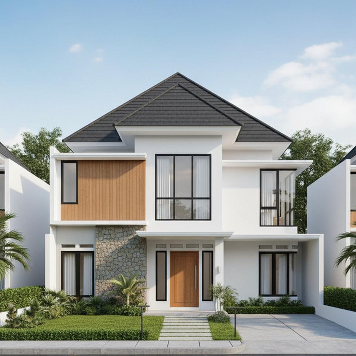 8 Gambar Rumah Minimalis Atap Limas, Desain Elegan yang Cocok untuk Lahan Kecil maupun Luas
