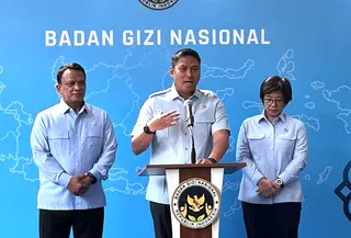 Kepala BGN Sudaryono bersama wakilnya di Gedung BGN, Jakarta Pusat, Rabu (29/7/2026). (Foto: Liputan6.com/Winda Nelfira).