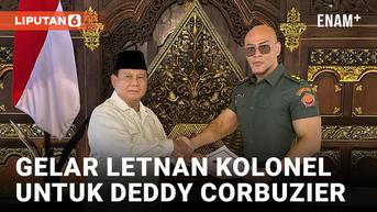VIDEO: Deddy Corbuzier Terima Pangkat Letnan Kolonel dari Prabowo Subianto