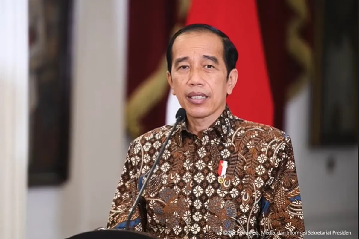 Presiden Joko Widodo (Jokowi) dalam konferensi pers Perkembangan PPKM, Senin (30/8/2021).