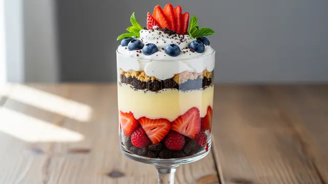 Trifle Buah dan Kue Kering
