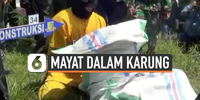 VIDEO: Bunuh Istri di Tengah Sawah, Mayatnya Dikarungi