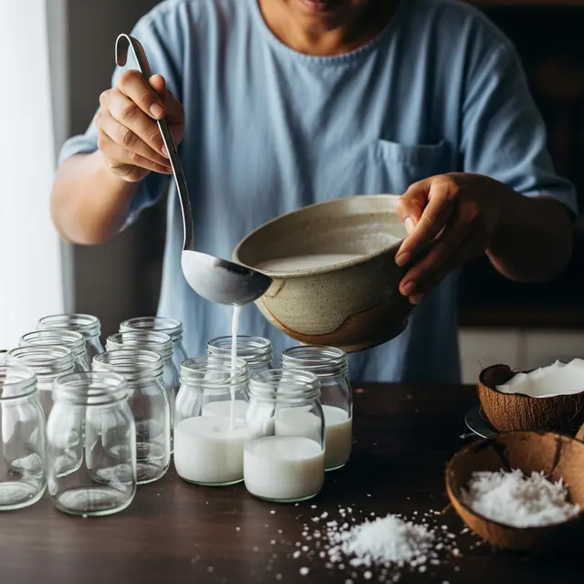 Bagi Santan Sesuai Porsi Pemakaian (AI Generated)