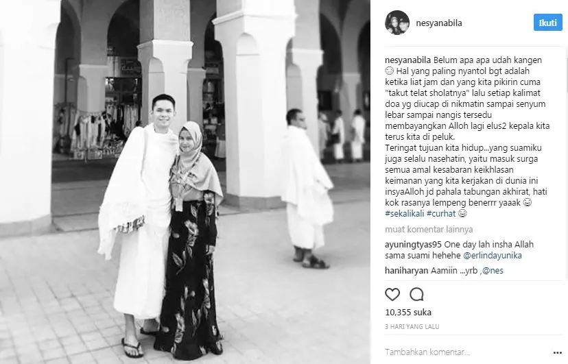 Nesyana Ayu Nabila curhat usai melaksanakan ibadah umrah (Instagram/@nesyanabila)