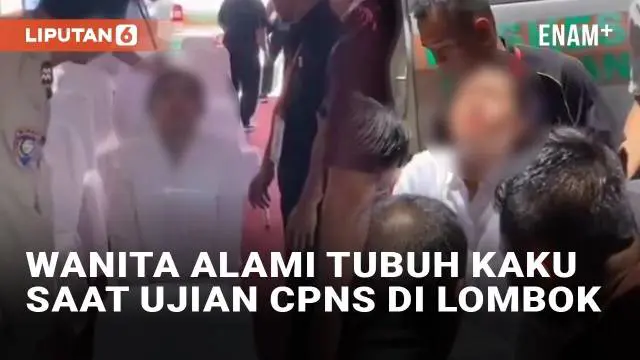 VIDEO: Viral Wanita Alami Tubuh Kaku Saat Ujian CPNS di Lombok