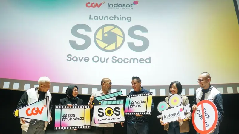 Indosat Ooredoo Hutchison (IOH) bersama CGV meresmikan program literasi digital Save Our Socmed (S.O.S) melalui kompetisi film pendek