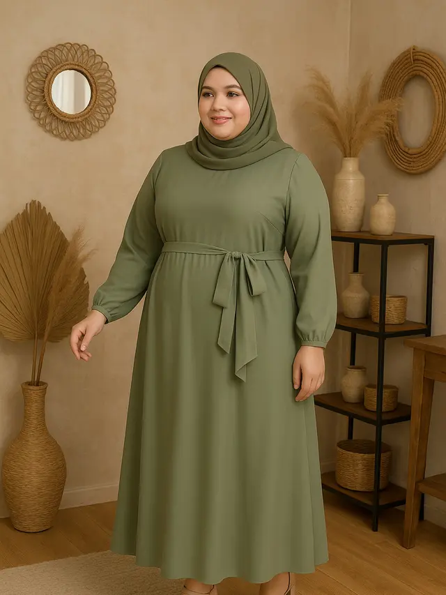 Model Gamis Kekinian yang Cocok untuk Orang Gemuk