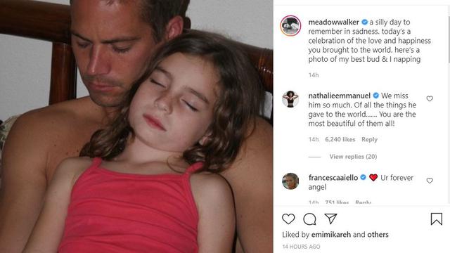 Unggahan Meadow Walker tentang sang ayah, Paul Walker. (Instagram/ meadowwalker)