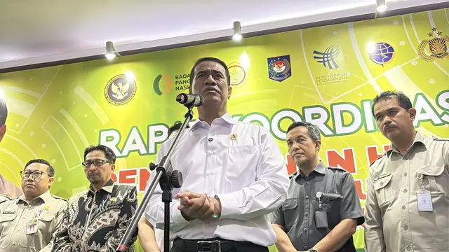 Menteri Pertanian (Mentan) Andi Amran Sulaiman saat konferensi pers, di kantor Kementan, Jakarta, Kamis (22/1/2026). (Foto: Liputan6.com/Tira Santia)