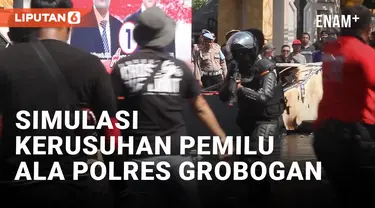 Polres Grobongan Gelar Simulasi Kerusuhan Pemilu