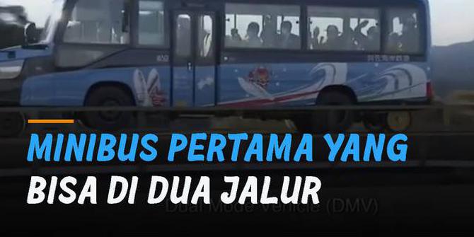 VIDEO: Pertama di Dunia, Minibus Bisa Berjalan di Jalan Raya dan Rel Kereta Api