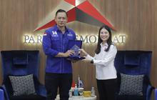 FOTO: Ketua Harian Nasional DPP Partai Perindo Angela Tanoesoedibjo Silaturahmi Politik ke Markas Demokrat