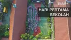 hari pertama sekolah di SDN Menteng 01 Pagi dimulai dengan acara Halalbihalal antara siswa dan guru. anyak orangtua siswa baru yang menunggu anaknya hingga jam bubar sekolah