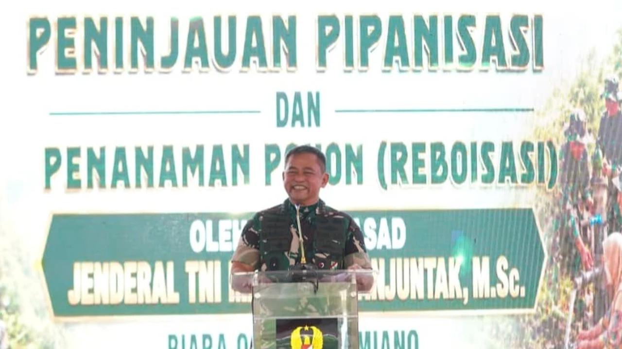 FOTO: Kasad Maruli  Resmikan Pipanisasi Air Bersih dan Reboisasi di Tapanuli Tengah