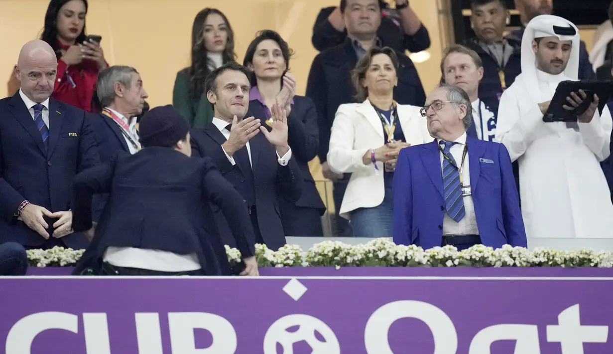 Di Pertandingan final Piala Dunia 2022 nanti Prancis akan menantang Argentina di Stadion Lusail. (AP Photo/Christophe Ena)