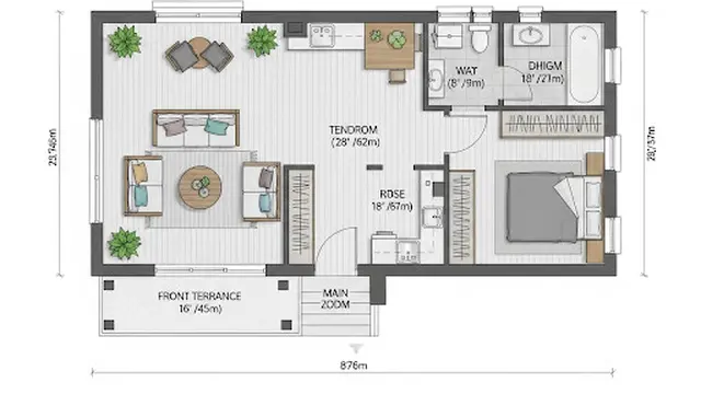Desain Rumah dengan Teras Depan