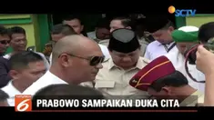 Prabowo Subianto menyampaikan duka mendalam atas musibah pesawat Lion Air JT 610.