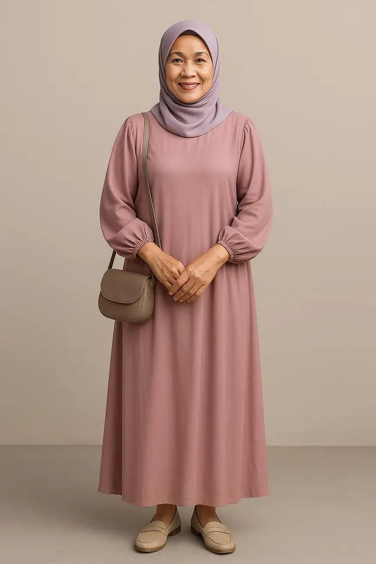 7 Rekomendasi Gamis yang Nyaman untuk Usia 45 Tahun ke Atas, Cocok untuk Aktivitas Sehari-hari
