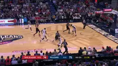 Berita video game recap NBA 2017-2018 antara Portland Trail Blazers melawan New Orleans Pelicans dengan skor 107-103.