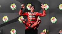 Marc Marquez setelah race MotoGP Thailand 2025 di Sirkuit Buriram, Minggu (2-3-2025). (Bola.com/motogp.com)