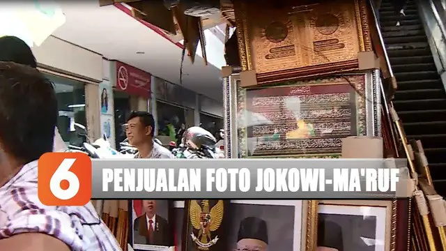 Salah satunya di Pasar Baru, Jakarta Pusat. Banyaknya pemesan jadi alasan penjual mulai menjajakan foto resmi presiden dan wakilnya.