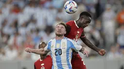 Argentina menang dengan skor 2-0 atas Kanada.  (AP Photo/Adam Hunger)