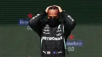 Lewis Hamilton raih kemenangan pada Formula 1 GP Portugal. (AP Photo/Manu Fernandez)