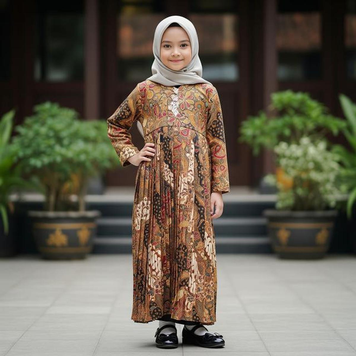 8 Model Gamis Batik Anak Perempuan Lengan Panjang, Nyaman untuk Berbagai Acara