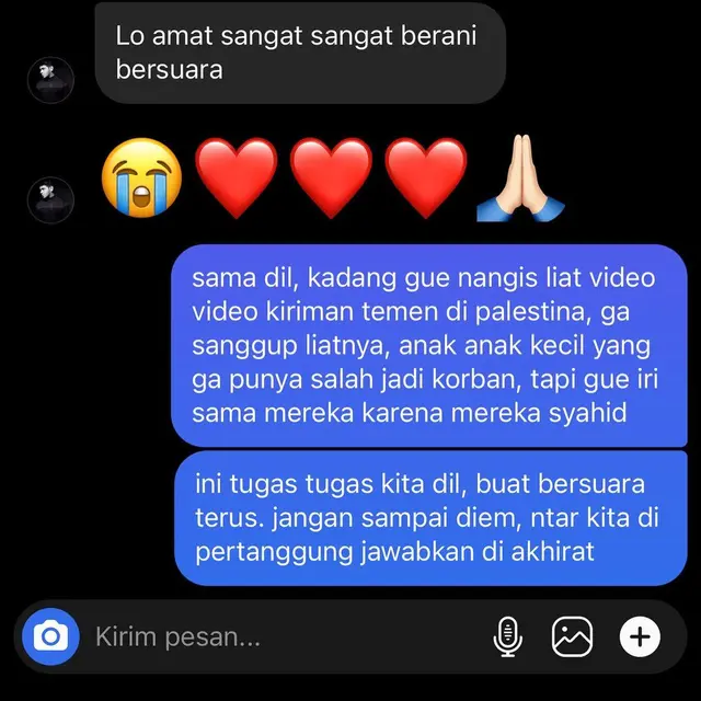 Fadil Jaidi berterima kasih kepada Taqy Malik yang selalu berani menyuarakan masalah Palestina.