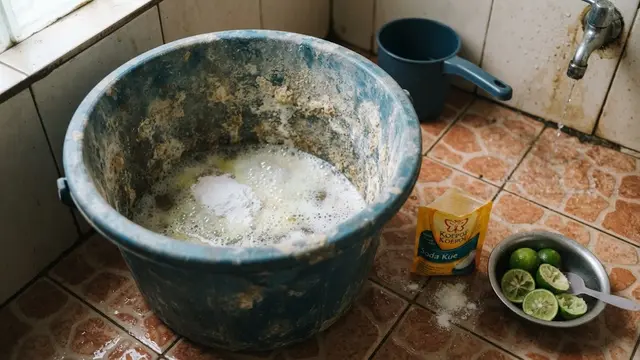 Baking Soda dan Jeruk Nipis untuk Kerak Ember
