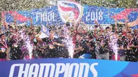 Persik Kediri meraih juara Liga 3 2018. (Bola.com/Vincentius Atmaja)