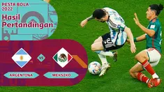 Berita motion grafis laga data dan statistik Grup C Piala Dunia 2022 antara Timnas Argentina melawan Timnas Meksiko, di mana Lionel Messi menjadi man of the match, Minggu (27/11/2022) dinihari WIB.
