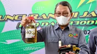 Menteri ESDM Arifiin Tasrif. Kementerian Energi dan Sumber Daya Mineral (ESDM) melalui Direktorat Jenderal Energi Baru, Terbarukan dan Konservasi Energi (EBTKE) menetapkan Harga Indeks Pasar (HIP) Bahan Bakar Nabati (BBN) jenis biodiesel untuk Juni 2023 sebesar Rp10.234 per liter. Harga tersebut menurun 10,9 persen dari HIP biodiesel bulan lalu, yaitu Rp11.493 per liter. (Sumber: Kementerian ESDM)