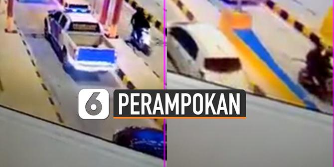 VIDEO: Viral Rekaman Perampokan Truk di Tol Riau