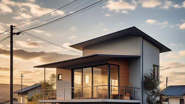 Rumah Minimalis dengan Balkon Sudut di Lantai Dua/Nurul Diva Kautsar via Meta AI