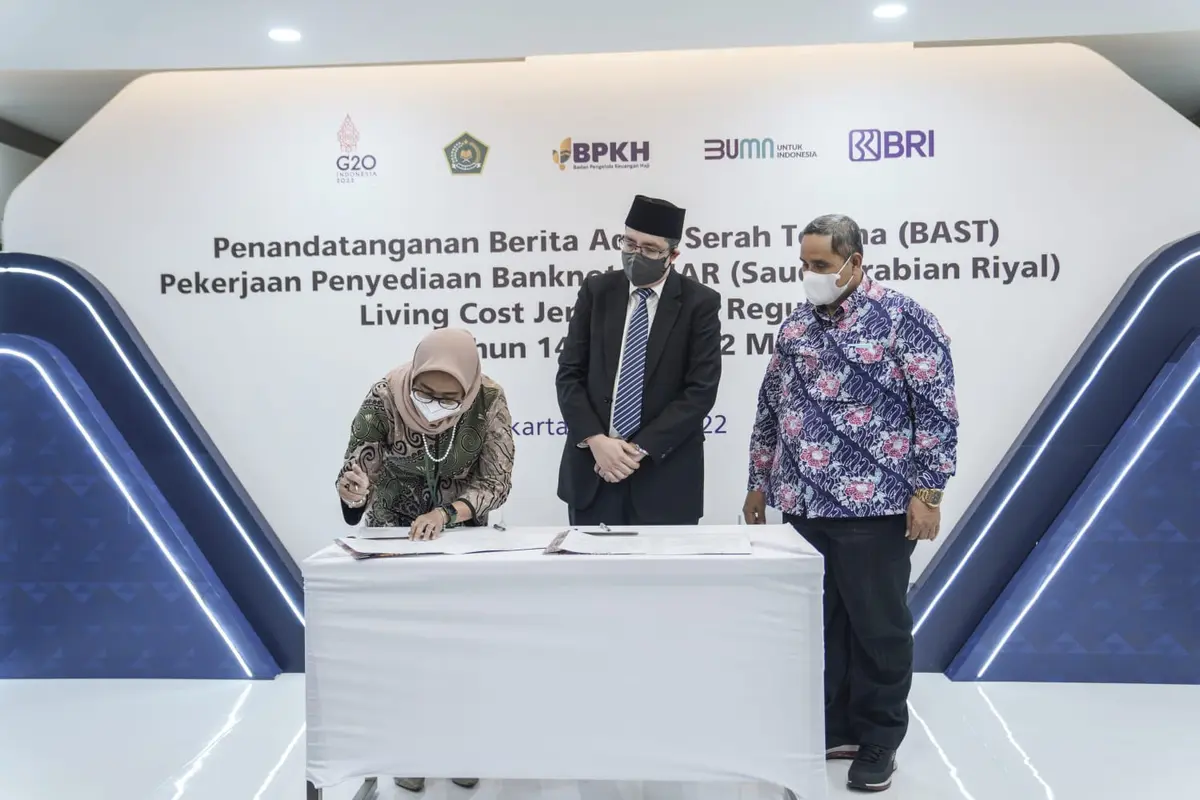 BPKH bekerjasama dengan BRI dalam menyalurkan uang saku jemaah haji