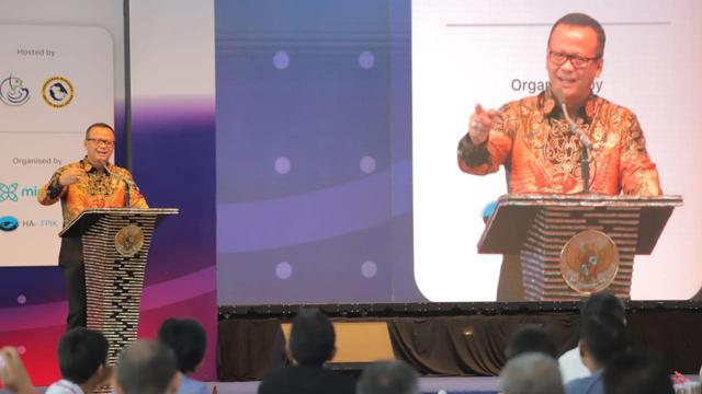 Menteri Kelautan dan Perikanan Edhy Prabowo saat membuka perhelatan Digifish 2019. (Foto: KKP)