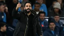 Ruben Amorim menjadi pelatih The Red Devils kedua yang memenangkan derby Manchester Liga Inggris dalam jabatan pertamanya. Catatan pertama dipegang mantan manajer legendaris klub Sir Alex Ferguson. (Paul ELLIS/AFP)