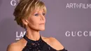 Dilansir Ranker, Jane Fonda mengaku bahwa ia pernah dilecehkan dan diperkosa. Bahkan ia sempat dipecat karena menolak tidur dengan bosnya. (Charley Gallay / GETTY IMAGES NORTH AMERICA / AFP)