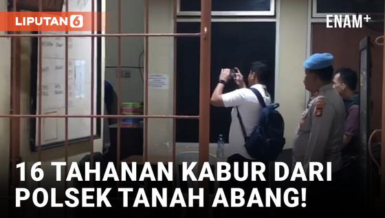 VIDEO: Bermodal Sajadah, 16 Tahanan Kabur dari Polsek Tanah Abang