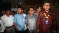 Haji Lulung datang bersama Wakil Ketua DPRD DKI Jakarta Muhammad Taufik dan Triwicaksana.