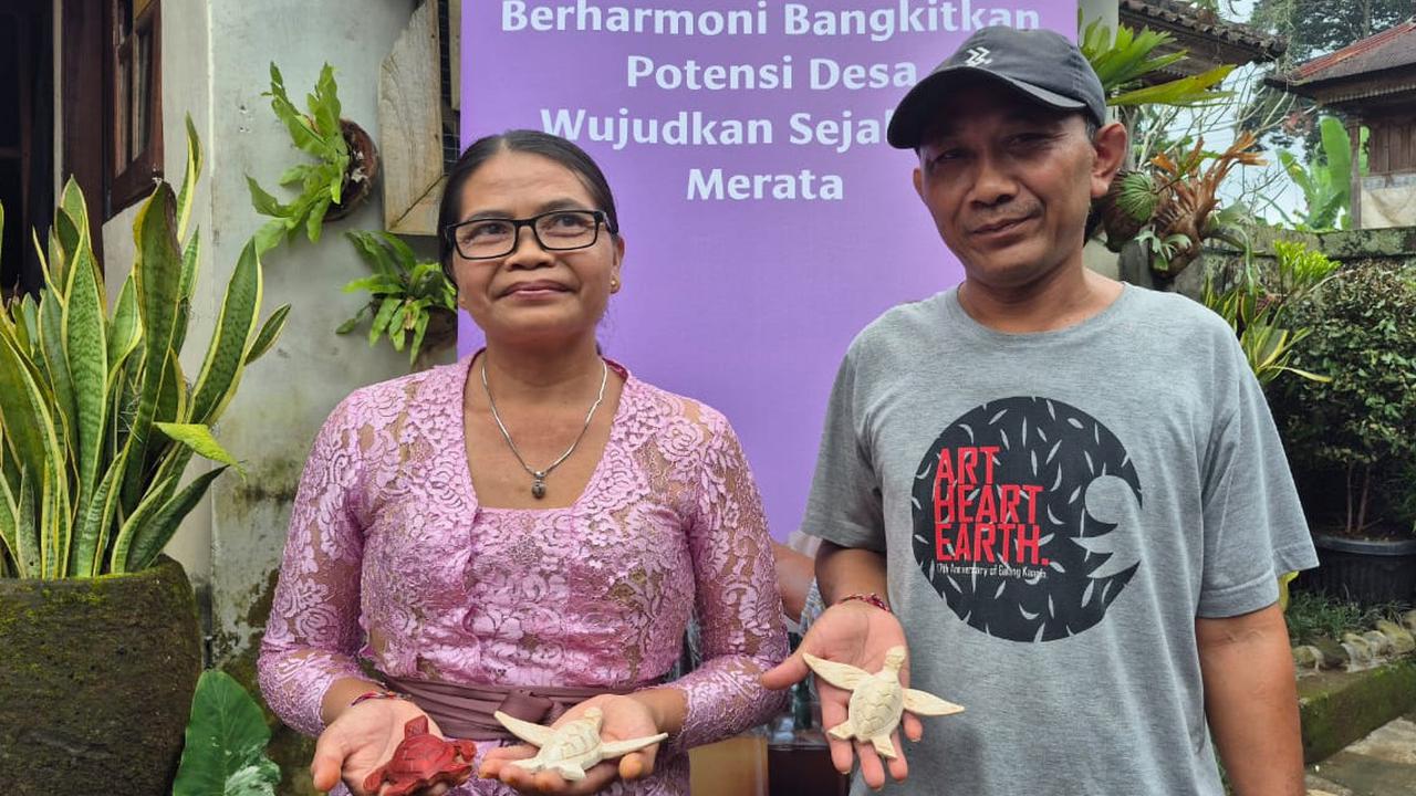 Dulu Tukang Setrika Keliling, Kini Jadi Pengrajin Patung Kura-Kura dan Raup Omzet 10 Juta Per Bulan